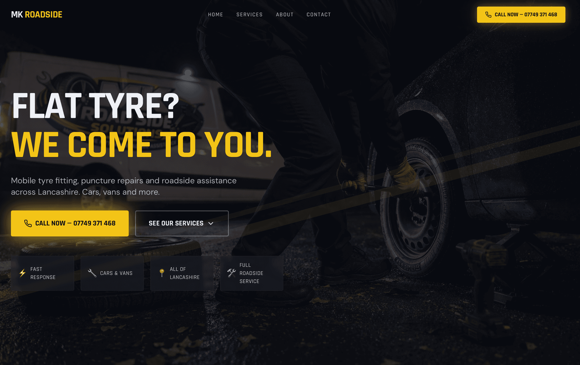 MK Roadside Solutions website screenshot