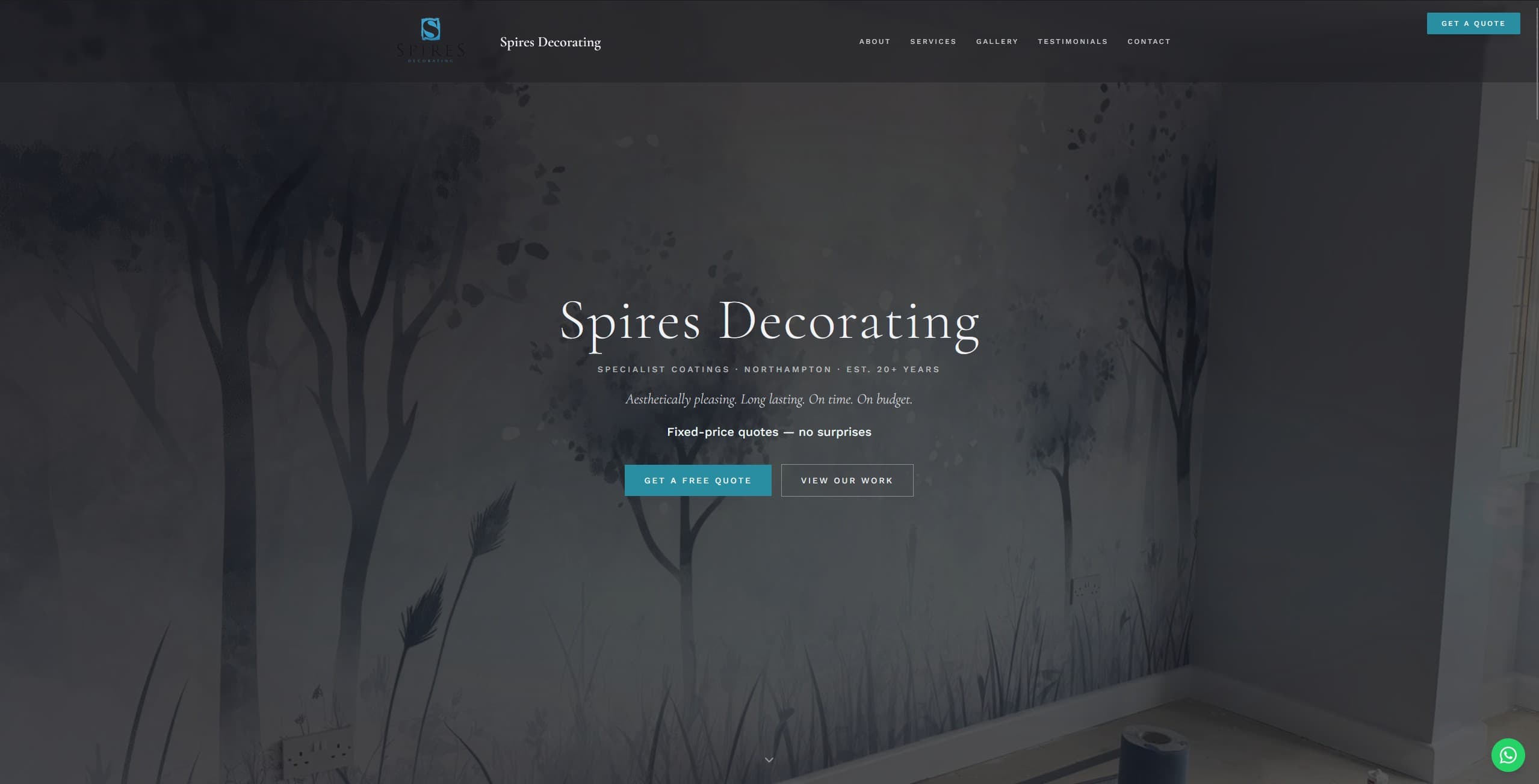 Spires Decorating website screenshot